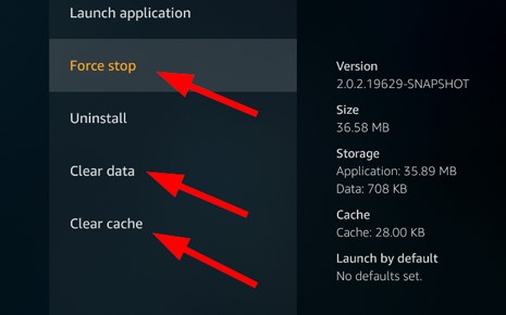 Disney+ Force Stop Clear Data Cache
